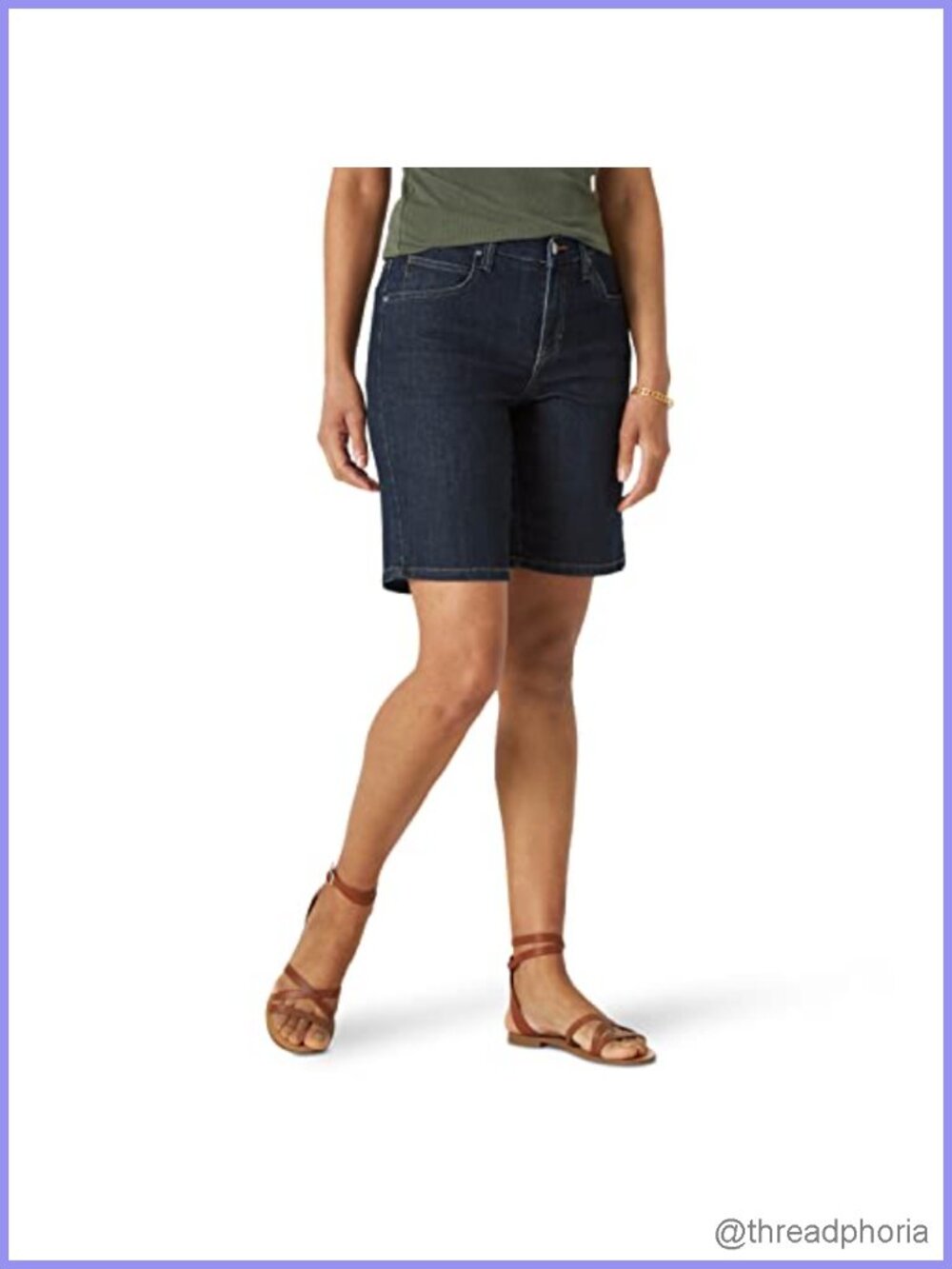 Lee Relaxed Fit Bermuda Shorts Mid Rise 10 Inseam 5 Pockets